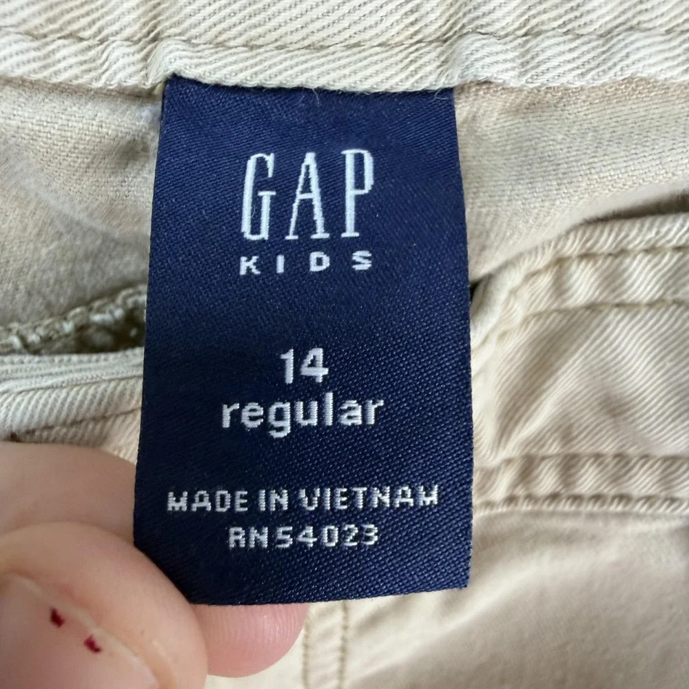Gap Jeans Kids 14 Regular 28x28 Beige Straight Leg Denim Casual Play School